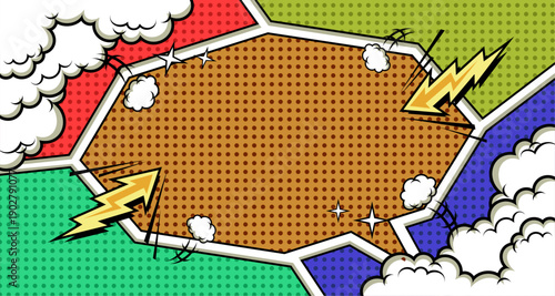 Wallpaper Mural Retro Comic Book Style Dialogue Frame Torontodigital.ca