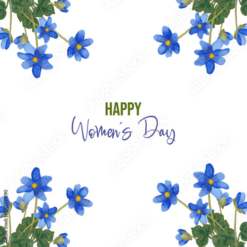 Hand-painted watercolor saffron crocus flowers illustration designed as an elegant spring greeting for International Women’s Day. Delicate botanical composition featuring blooming Crocus sativus blos