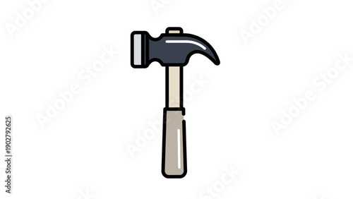 Classic Claw Hammer Tool for Construction and DIY Projects.