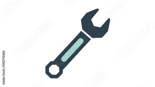 Dark Blue and Light Blue Wrench Tool for Repair and Maintenance.