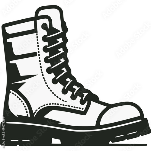 Combat Boots Icon Vector