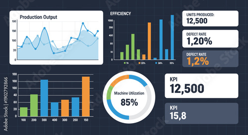 Business Infographic with Charts and Statistics.