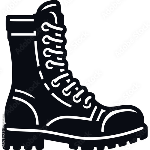 Combat Boots Icon Vector