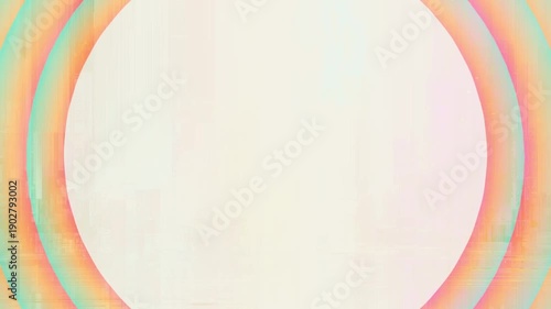 Abstract Pastel Retro Circle Loop with Glitch Texture
