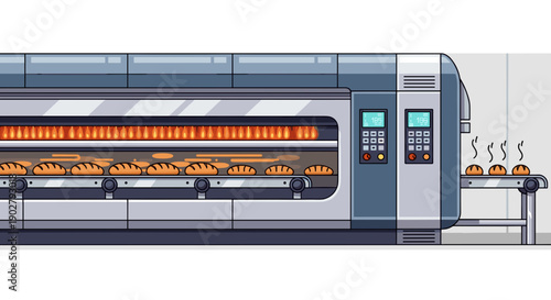 Industrial Conveyor Belt Food Processing Machine.