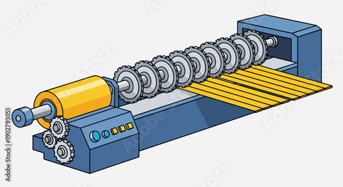 Industrial Machine with Conveyor Belt System 1.