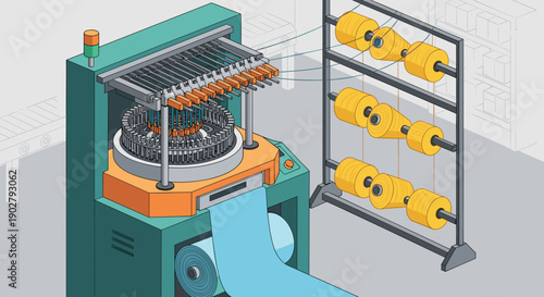 Industrial Machine with Conveyor Belt System.
