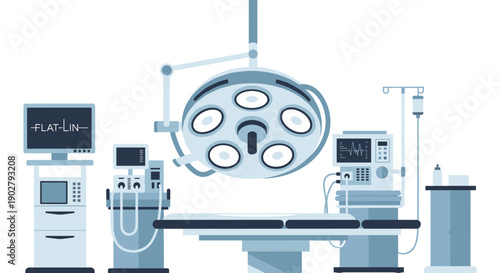 Medical Operating Room Equipment and Instruments.
