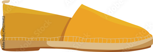Espadrille shoe. Cartoon footwear icon. Comfortable fashion