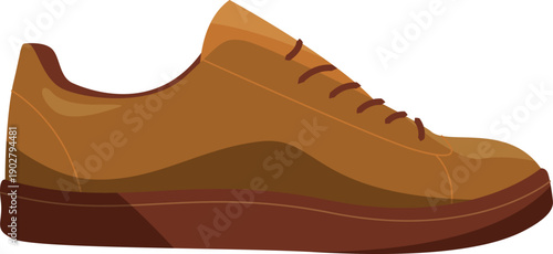 Trainer shoe side view. Athletic footwear cartoon icon