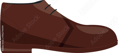 Business shoe. Classic work footwear cartoon icon