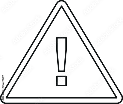 Attention line icon. Exclamation point in triangle sign
