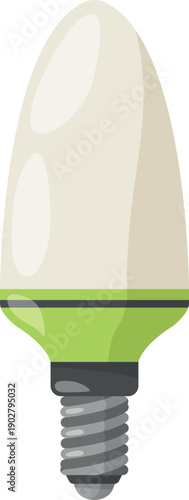 Mercury lamp cartoon icon. Eco modern light