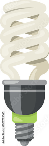 Fluorescent lamp cartoon icon. Electric energy light