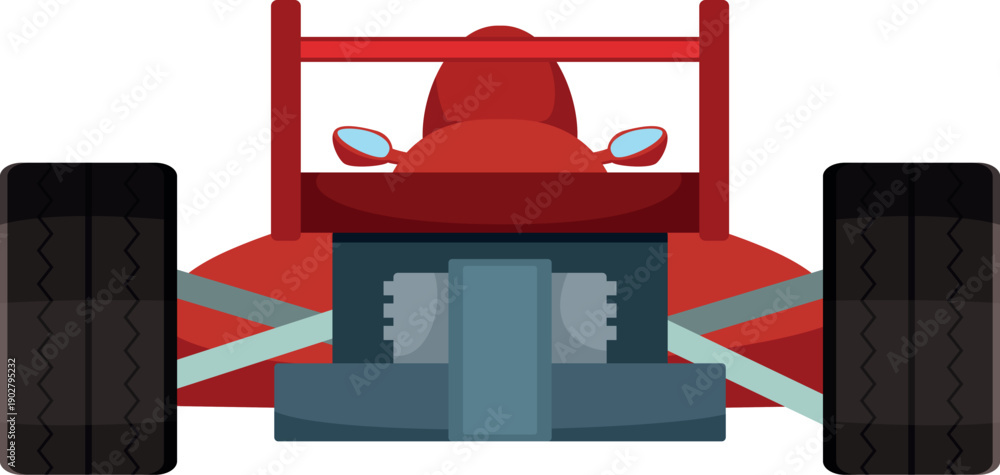 Obraz premium Sport race car back view. Speed auto