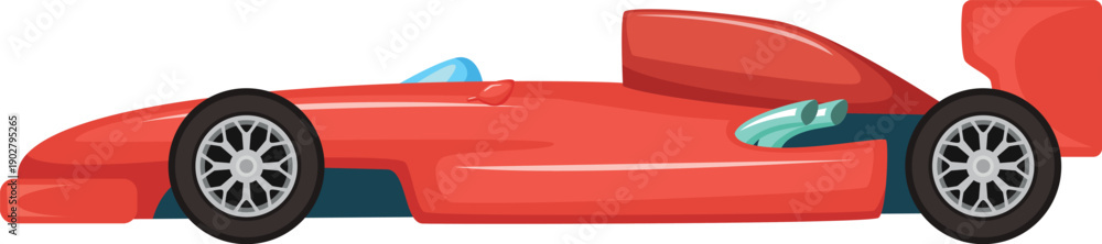 Naklejka premium Racing car side view. Fast sport transport