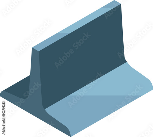 Metal profile. Cast production isometric cartoon icon
