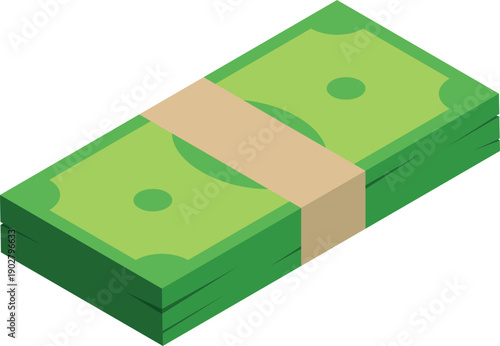 Investment color icon. Dollar pack. Finance symbol