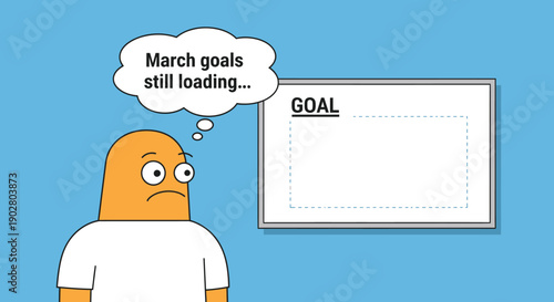 Man Waiting for Goals to Load.