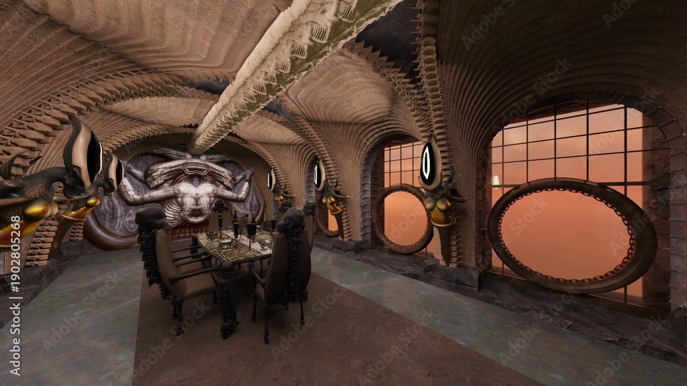 Obraz premium モンスター宮殿 3DCGレンダリング