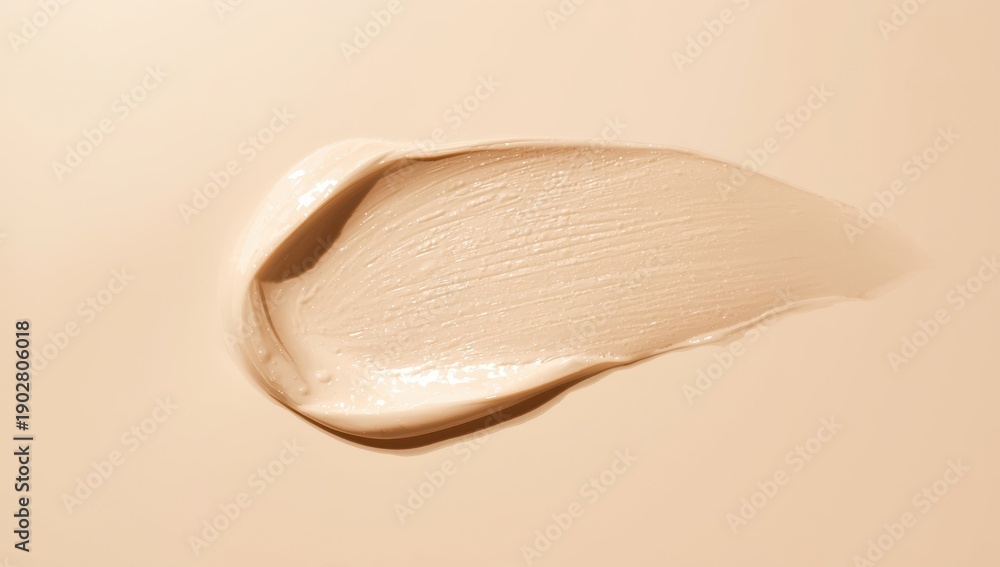 Fototapeta premium creamy cosmetic stain on a beige backdrop
