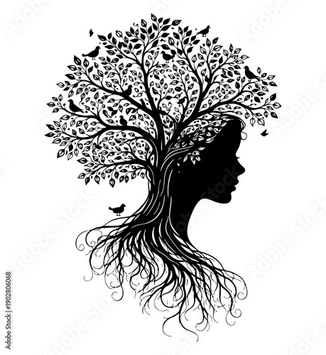 silhouette of a girl