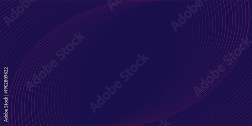 Abstract dark blue modern futuristic banner background. Glowing pink oval lines pattern design. Swirl ellipse lines element. Circular motion. Suit for banner, brochure, cover, flyer, website