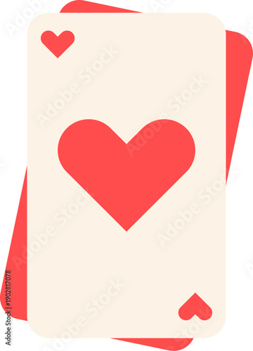 Heart Card Stack Cartoon