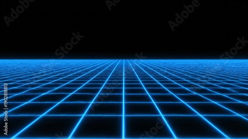 Futuristic Grid Pattern Moving Forward.