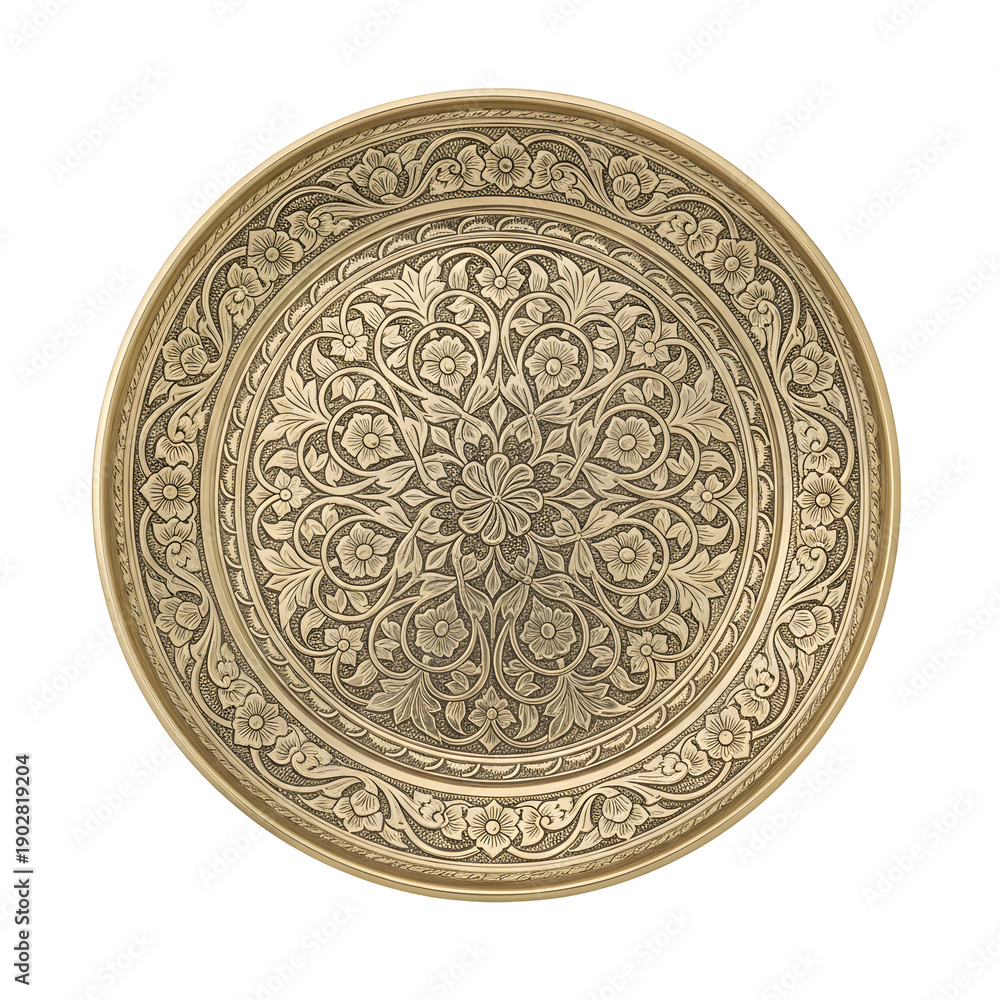 Obraz premium Image_fx (38) shows a brown djembe drum with beige rope on white background