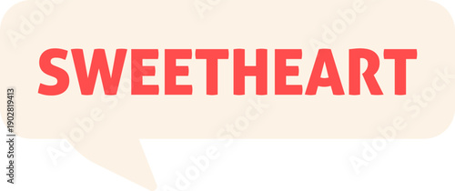 Sweetheart Speech Bubble Cartoon
