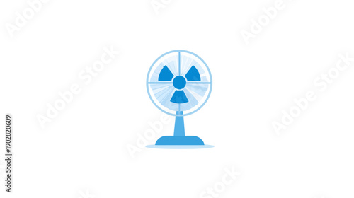 Electric Fan Icon for Cooling and Ventilation, Climate Control, Heat Relief, Air Circulation, Household Appliance Illustration