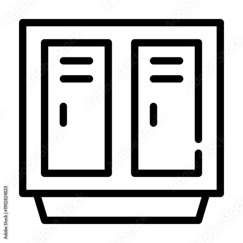 lockers Line Icon
