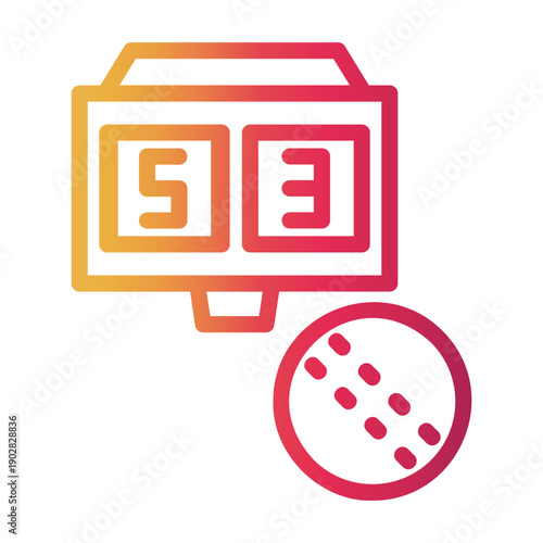 scoreboard Line Gradient Icon