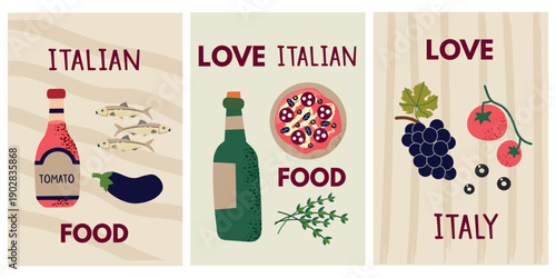 Set collection of Italian Food Cards 2