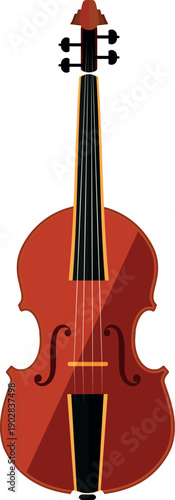 Classic string instrument. Cello or viola cartoon icon
