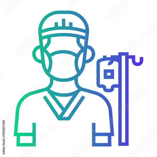 health facilities Line Gradient Icon