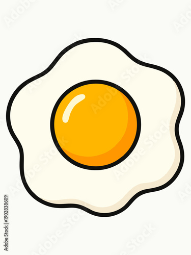 Fried egg vector illustration