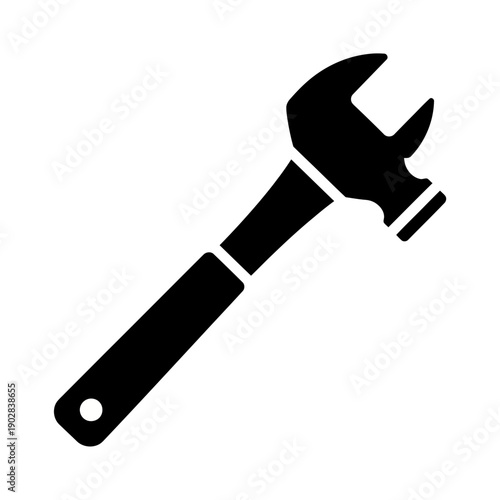 Adjustable wrench icon, vector illustration, isolated on white background