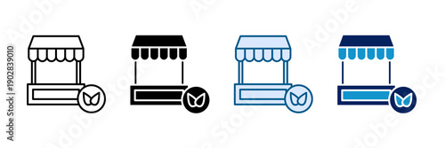 Agricultural Marketplace Icon Set Multiple Style Collection