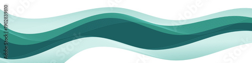 Teal Water Wave Abstract Web Banner