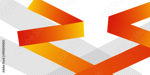 Abstract background orange and white gradient color for presentation design. Modern line stripes dynamic decoration. Vector illustration for modern brochure design, business card background, website