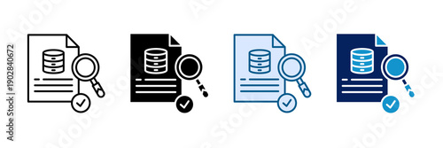 Data Validation Icon Set Multiple Style Collection