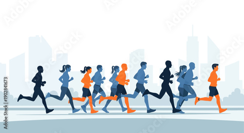 Group of Runners Running in Cityscape During Daylight