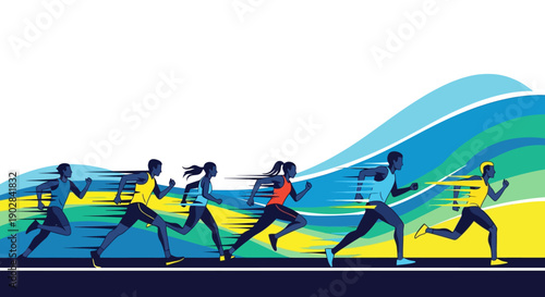 Dynamic Running Race with Multiple Participants on Track