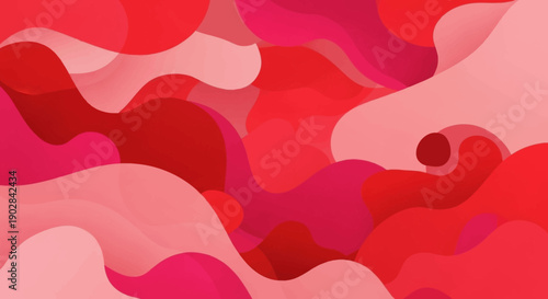 Abstract Red Waves Background