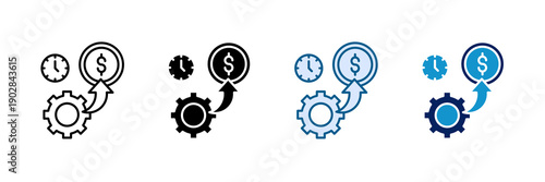 Business Productivity Icon Set Multiple Style Collection