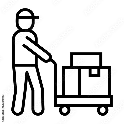 warehouse Line Icon