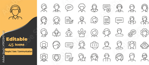 User communication people headset chat document