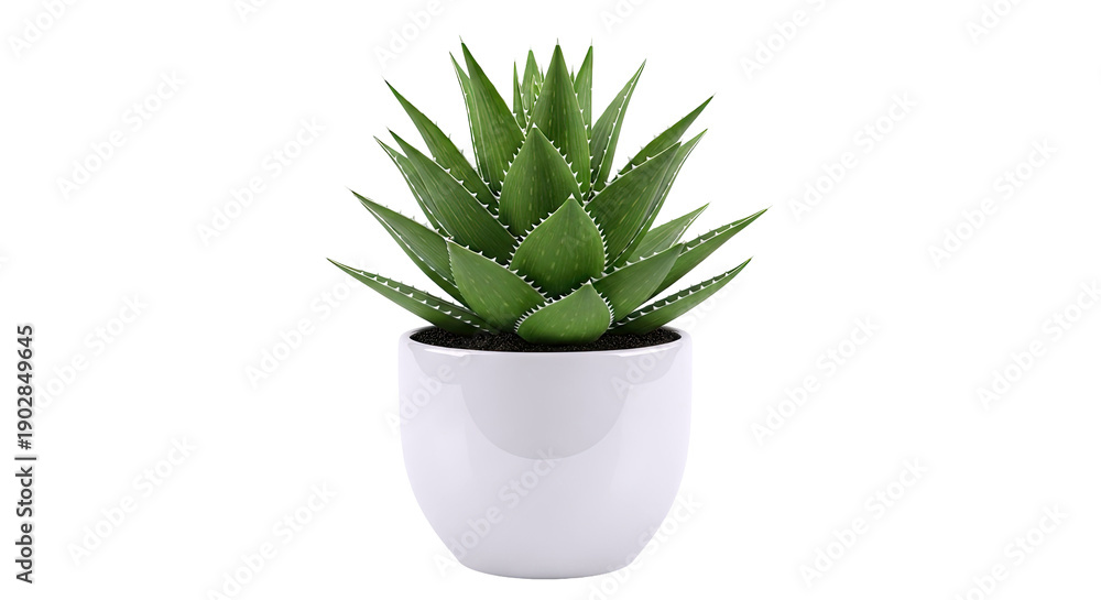 Fototapeta premium Potted Aloe Vera Plant